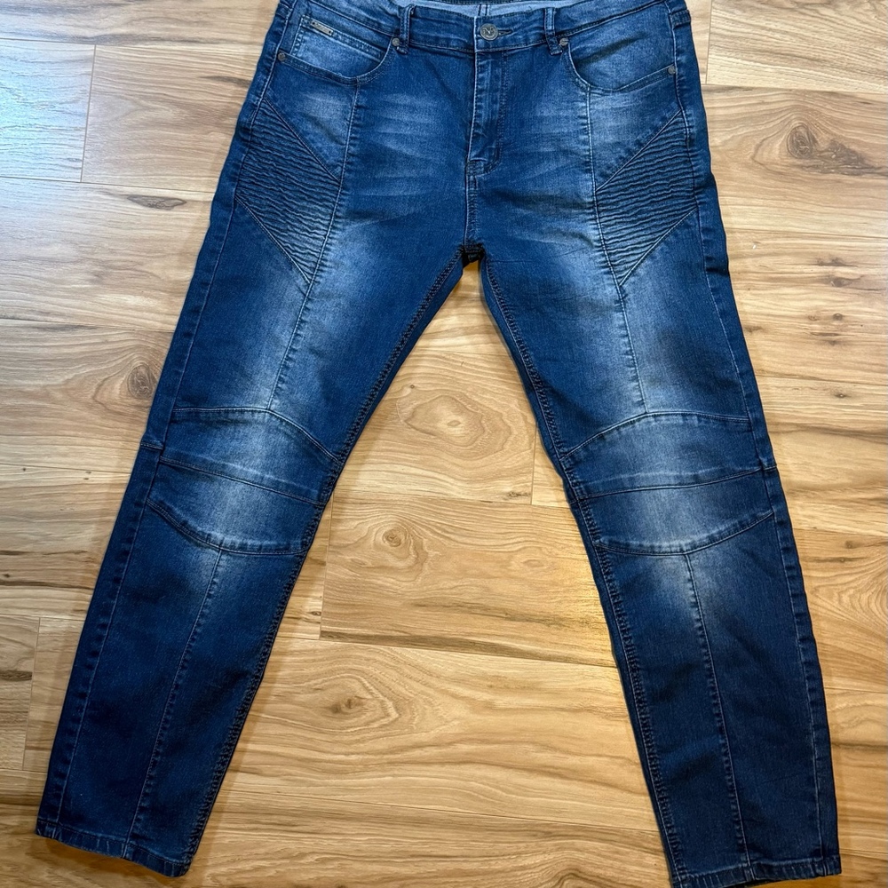 V19-69 Men’s W34 L30 Moto Panel Jeans Blue